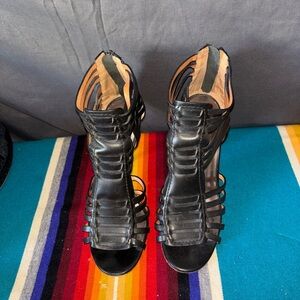 Coach Black Strappy Heels